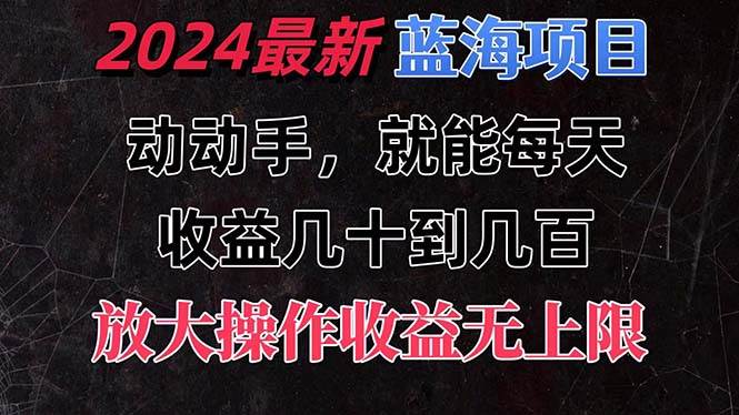 有手就行的2024全新蓝海项目，每天1小时收益几十到几百，可放大操作收…_网创掘金